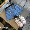 Kore Ins Çocuk Kız Denim Şort Unisex Bahar Yaz Prenses Pantolon 2442 V2