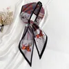 simulation silk twill fabric Horse print flower pattern scarf streamer headband lady Luxury brand