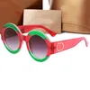 Stylish Round Pilot Eyewear Multicolor Letter Sun Glasses Light Colored Lenses Couple Vacation Sunglasses With Box4332600