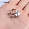 Real Gold Plated Stainless Steel Blank Post Earring Studs Base Pins With Plug Findings Ear Back For DIY Jewelry Making