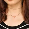 2019 New Lovely Style 2 layers Love Heart Adjustable Necklace Multilayer Chain Choker Necklaces For Gift 2 Pcs/Set