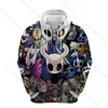 Felpe con cappuccio da uomo Felpe da uomo Hollow Knight Stampa 3D Cartone animato maschile Anime Sudadera Streetwear Top Primavera Autunno Pullover unisex Casual