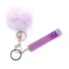 Bonito Cartão de Crédito Pompom Pompom Keychains Acrílico Débito Bank C ARD Grabber para pregos longos ATM Chaveiros Cartões Precidores Chave Anéis 13 cores FWEF