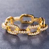 Vecalon Trendy Rose Gold Zilver Kleur Kettingen Eternity Band Ring voor Dames Party Gift Jewelry Groothandel