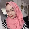 Ethnische Kleidung Hijab Schal Sport Stil Lock Edge Casual Muslim Dame Einfarbig Kopftuch Turban Frauen Kappe