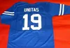 Chen37 Custom Men Youth women JOHNNY UNITAS Football Jersey size s-5XL or custom any name or number jersey