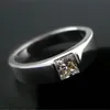 05CT Princess Cut Diamond Engagement Solitaire för sin solida Platinum 950 Ring Marriage Jewelry6011062