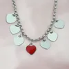 Herz-Halskette für Damen, Edelstahl, Paar-Anhänger, Schmuck am Hals, Valentinstag, Weihnachten, Geschenke für Freundin, Accessoires im Großhandel