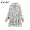 Foridol Animal Print Lange Bluse Shirts Frauen High Fashion Damen Übergroße Weiße Tops Elefant Casual Bluse Tops Frühling 210415