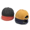 Katoenen riemloze hoed horloge cap ademende unisex beanie mesh ontwerp retro outdoor hoeden