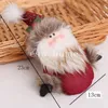 Juldekorationer hängen plyschdockor Santa Claus Snowman Glass Window Scene Decoration Supplies