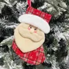 Delikatne Słodkie Dzieci Boże Narodzenie Pończochy Snowman Santa Claus Bear Socks Candy Prezent Torba Uchwyt Kominek Xmas Drzewo Dekoracji