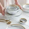 Conjuntos de Louça 29 / 43- Pieces 4/6 pessoa usa placas de mesa e tigelas definir pratos cerâmicos para restaurante el