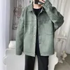 Men's Jackets Men's Solid Oversized Suede Korean Style Men Casual Loose Coats 2022 Autumn Fashion Outerwear