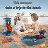 Giocattoli da spiaggia per bambini giocare all'acqua sabbia scatola set kit tavolo secchio estate gioco carrello ragazzo ragazza y0809