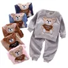 Dzieci Moda Ubrania Zestawy Baby Boy Girl Jesień Zima Flanel Piżama Toddler T Shirt Pant 2 sztuk / Ustaw Casual Homewear 211224
