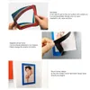 Sell in 5Pcs mix Colour PVC Fridge magnet Magnetic Photo Magnets Refrigerator Decor Flexible Multicolor Square Frame Picture Frames