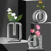 Vases hydroponique plante Vase Terrarium verre Pot de fleur bureau bonsaï croissance conteneur acrylique Tube à essai maison bureau décor