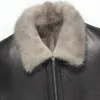 Men's Leather & Faux Genuine Jacket Men Natural Coat Winter Luxury Cow Jackets Chaqueta LSY069068 MY1444