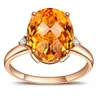 Ring Zircon Crystal Decor Justerbar design Heart Geometric Birthday Present Fashion Jewelry250C