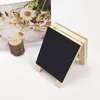 Mini Double Sided Easel Black Chalkboard 10x6.9cm Piccolo cartello in legno Buffet Display Plaque Novità Decor