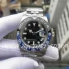 BASEL BP Factory Black Blue GMT Watch Watch Ceramic Bezel Wristerwatches 2813 Movement Automatic Batman Diving Men Men 279W