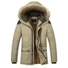 M-5xl colar de pele capuz homens jaqueta de inverno moda casaco de homem de lã quente e casaco macho parkas casaco 211110