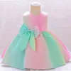 2021 Letni Chrzest Noworodka 1 Rok Urodziny Sukienka Dla Baby Girl Kolorowe Princess Party Sukienki Kostiumy 3 6 8 Miesiąc G1129