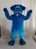 Profissional Blue Dog Mascot Traje Halloween Natal Fantasia Vestido Dos Desenhos Animados Personagem de Desenhos Animados Terno Carnaval Unisex Adultos Outfit