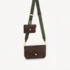 Nova Felicie Strap Go Handbags Pequena Bolsa Transversal Carteira de Luxo com Bolsa de Moedas Porta-cartões Pequena Feminina Bolsa Casual M80091 Bolsas de Ombro Versáteis