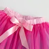 DXton Marca Bebê Meninas Saias Meninas Festa Bola Vocação Princesa Tutu Saias Com Bow Christmas Voile Saias Para Crianças RESK111 210331