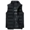 Gilet invernale da uomo Giacca con cerniera Gilet Gilet da uomo di marca Gilet da uomo leggero impermeabile senza maniche Piumino bianco da uomo Slim Gilet 210925