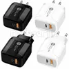 Chargeur PD 18W 20W 25W TYPE C, double Ports, Charge rapide, EU US UK Ac, chargeur mural de voyage à domicile pour IPhone 12 13 14 15 Samsung xiaomi M1