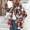 Dames Blouses Shirts 2021 Warme Shirt met lange mouwen Blouse Dames Dikke Pluche Losse Single-Breasted Jas Dames Herfst Winter Outwe