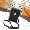 M63913 M67873 dikey gövde pochette tuval debriyaj messenger kadınlar gerçek deri tasarımcı kare çantası mini crossbody shou271m