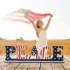 Amerikan Bağımsızlık günü partisi ahşap masaüstü dekorasyon zafer barış aile özgürlük