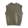 BLSQR mulheres bolsos doces malha colete de malha moda v pescoço botão feminino colete camisola chique tops 210430