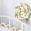 Bumper WZW-YW3397 Long Kids Cotton Knots Decorative Cushion Sofa Pillow Braid Knotted Crib Bed Protector Baby Pillow Decor 15 Colors 1956 V2