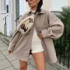 ZXQJ Vintage Women Camel Woolen Jackets Spring-Autumn Fashion Ladies Elegant Loose Long Coats Streetwear Girls Chic Outwear 210922