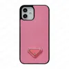 Erstklassige Handyhüllen für IPhone 13 12 11 Pro Max X Xs Xr 8 7 Plus Lederrückschale Case Triangle Label Smartphone Cover26595666