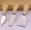 Ostverktyg Ostknivar Knivar Set Oak Handle Butter Fork Spreader Knife Kit Kök Matlagning Tillbehör 4PCSET5450464