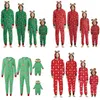 Рождественские пижамы для семейных одновременных Party Collections Familes Xmas PJS Подходящие наборы Комбинезоны сопоставления сопоставления родитель-дочерний костюм косплей 6шт бесплатно DHL HH21-722