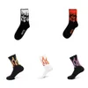 Style de rue masculin Harajuku style chaussettes de flamme drôle hip hop skateboard hommes chaussettes longues meia happy crew chaussettes de coton cool x0710