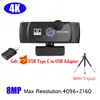 4K 1080P 2K Full HD Webcamera voor pc-computer Laptop USB CAM met microfoon Autofocus Camara Webcamera Webcams