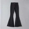 Kvinnors byxor sommar traf hög midja jeans mamma stretch kvinnliga flare jeans för tjej tvätt denim bred ben mager jeans y2k 210715