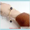 Charm Jewelrycharm Bracelets Western Style Women Concise Handmade Natural Stone Gold Copper Wire Wrap Bangle Jewelry Drop Delivery 2021 Ofyj