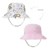 1-5 Years Kids Bucket Hats Baby Girls Boys Reversible Wide Brim Sun Hat Breathable Summer Beach Caps