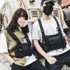 ウエストバッグ機能戦術チェストバッグファッションヒップホップベストストリートウェアパック女性ブラックリグ233