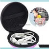 Organizer Bags Lage & Aessoriesmini Earphone Bag Headset Headphone In-Ear Earbud Case Small Round Hard Eva Zipper Storage Carrying Pouch Dr