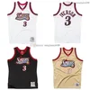 스티치 Allen Iverson 저지 S-6XL Mitchell Ness 1997-98 Mesh Hardwoods Classics 레트로 농구 유니폼 남성 여성 청소년